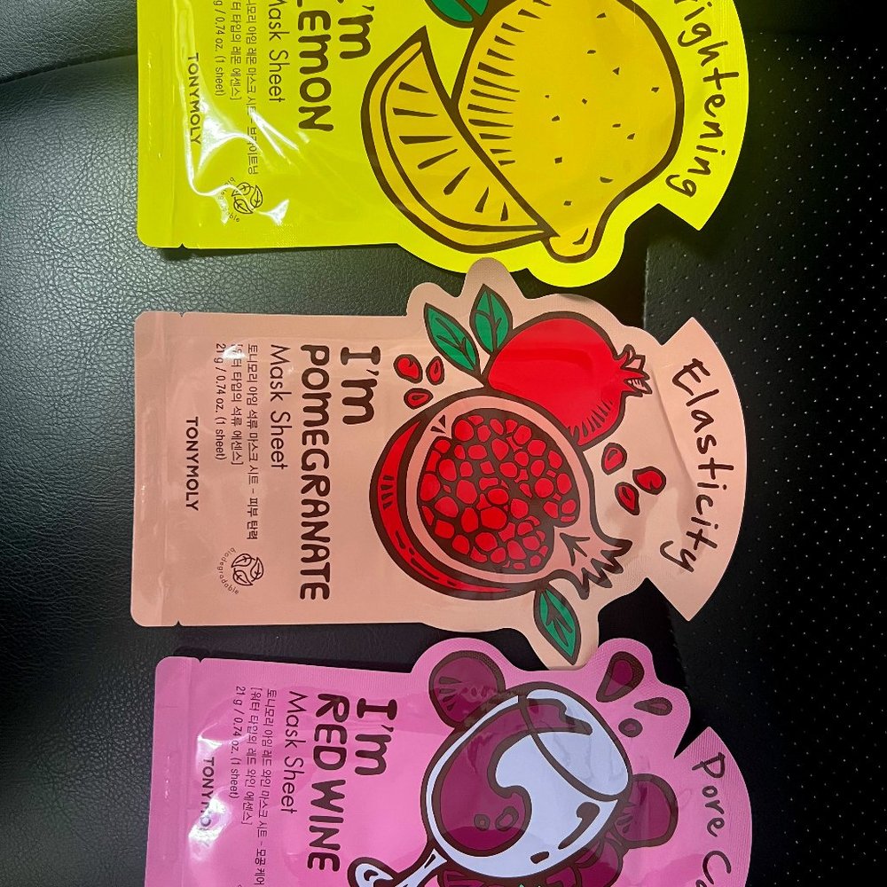 Tonymolly sheet masks variety pack of 3